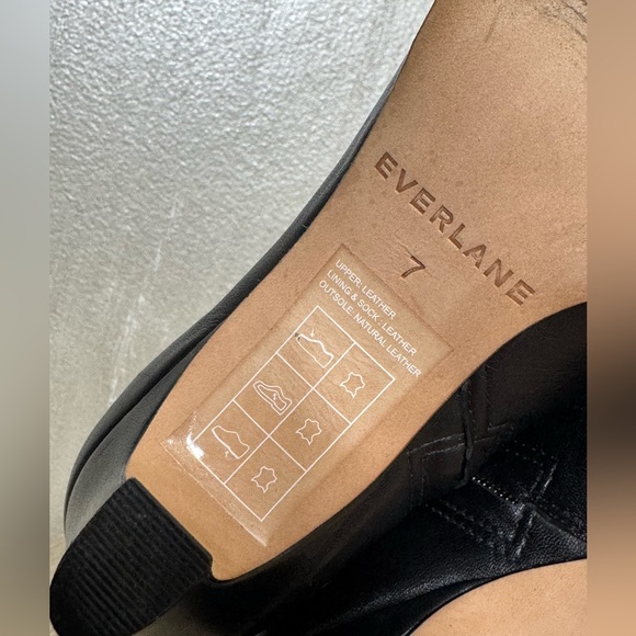 Everlane The Short Banana Heel Boots in Black Leather Size 7 - Picture 9 of 12